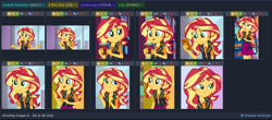 Size: 1321x583 | Tagged: safe, screencap, sunset shimmer, a fine line, better together, equestria girls, derpibooru, geode of empathy, magical geodes, meta, screenshots, solo