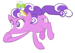 Size: 3261x2333 | Tagged: safe, artist:heart-of-stitches, screwball, pony, background pony, hat, high res, propeller hat, simple background, solo, transparent background, vector