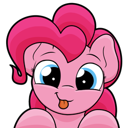 Size: 1020x1020 | Tagged: safe, artist:ljdamz1119, pinkie pie, earth pony, pony, :p, cute, female, looking at you, mare, mlem, ponk, silly, simple background, solo, tongue out, transparent background, weapons-grade cute