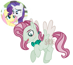 Size: 775x689 | Tagged: safe, artist:superrosey16, fluttershy, rarity, oc, pegasus, pony, unicorn, base used, female, flarity, lesbian, magical lesbian spawn, male, offspring, parent:fluttershy, parent:rarity, parents:flarity, shipping, simple background, stallion, transparent background