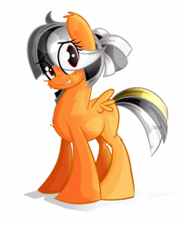 Size: 2000x2500 | Tagged: safe, artist:asimplerarity, oc, oc only, oc:clownfish, earth pony, pony, female, filly, simple background, solo, white background