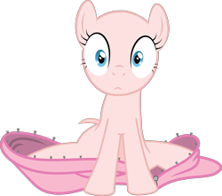Size: 3519x3111 | Tagged: safe, artist:felix-kot, artist:hourglass-vectors, edit, editor:slayerbvc, pinkie pie, earth pony, pony, bald, clothes, costume, female, furless, furless edit, leaning forward, looking at you, mare, nude edit, nudity, pinkie pie suit, pony costume, ponysuit, shaved, shaved tail, simple background, solo, staring into your soul, transparent background, undressing, unzipped, vector, vector edit, zipper