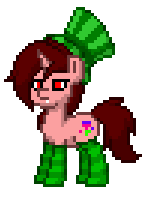 Size: 157x224 | Tagged: safe, oc, oc only, oc:lavenderheart, clothes, pony town, saint patrick's day, simple background, socks, solo, striped socks, white background