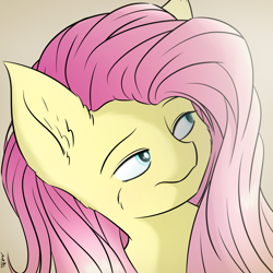 Size: 2600x2600 | Tagged: safe, artist:maneingreen, fluttershy, pegasus, pony, cheek fluff, ear fluff, fluffy, solo