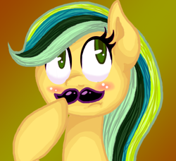 Size: 480x437 | Tagged: safe, artist:rainbowsammich, masquerade (g1), g1, moustache, solo