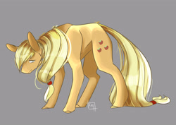 Size: 4093x2894 | Tagged: safe, artist:cluelesstuna, applejack, earth pony, pony, female, mare, simple background, solo