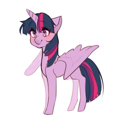 Size: 1024x1024 | Tagged: safe, artist:ms-xana, twilight sparkle, twilight sparkle (alicorn), alicorn, pony, female, mare, simple background, solo, white background