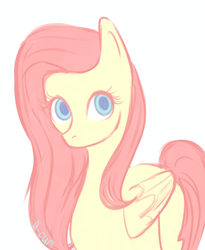 Size: 1280x1564 | Tagged: safe, artist:ano-ene, fluttershy, pegasus, pony, colored pupils, cute, no catchlights, no mouth, shyabetes, simple background, solo, white background