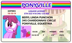 Size: 500x300 | Tagged: safe, artist:doctorxfizzle, berry punch, berryshine, full name, license