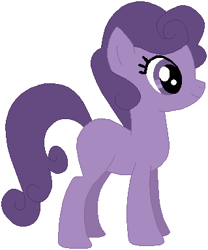 Size: 319x384 | Tagged: safe, artist:ra1nb0wk1tty, dusky grape, earth pony, pony, background pony, blank flank, female, mare, simple background, solo, white background