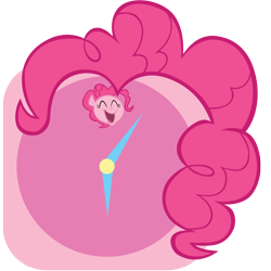 Size: 1140x1140 | Tagged: safe, artist:craftybrony, pinkie pie, earth pony, pony, app, clock, icon, iphone, simple background, solo, transparent background, vector