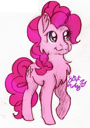 Size: 953x1354 | Tagged: safe, artist:8bit-galaxy, pinkie pie, earth pony, pony, solo, traditional art