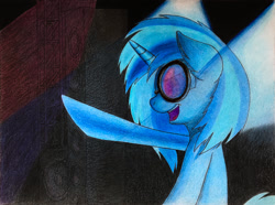 Size: 900x669 | Tagged: safe, artist:vaser888, dj pon-3, vinyl scratch, pony, solo, traditional art