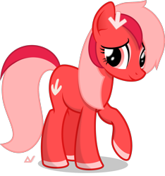 Size: 2321x2478 | Tagged: safe, artist:arifproject, oc, oc:downvote, cute, derpibooru, derpibooru ponified, hairclip, meta, ponified, raised hoof, simple background, solo, transparent background, vector