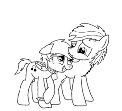 Size: 505x462 | Tagged: safe, artist:pizzamovies, oc, oc only, oc:deathsong, oc:pizzamovies, pegasus, pony, cutie mark, kissing, music notes, oc x oc, shipping, simple background, solo, white background