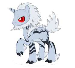 Size: 550x500 | Tagged: safe, artist:sklavenbrause, colored sclera, crossover, kirin (monster hunter), monster hunter, ponified, raised hoof, red eyes, red sclera, simple background, solo, transparent background