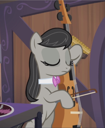 Size: 770x939 | Tagged: safe, screencap, octavia melody, earth pony, pony, slice of life (episode), bipedal, cello, cropped, eyes closed, musical instrument, playing instrument, solo