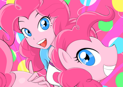 Size: 4093x2894 | Tagged: safe, artist:bonoramo, pinkie pie, earth pony, pony, equestria girls, female, human ponidox, looking at you, mare, self ponidox