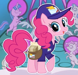 Size: 845x811 | Tagged: safe, artist:unicornsmile, pinkie pie, pony, clothes, gameloft, mailmare, solo