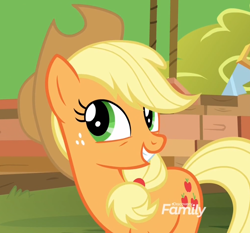Size: 890x828 | Tagged: safe, screencap, applejack, earth pony, pony, non-compete clause, cropped, cute, hat, jackabetes, solo