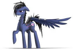 Size: 4360x2994 | Tagged: safe, artist:fenixdust, oc, oc only, oc:elixir, pegasus, pony, absurd resolution, amputee, broken wing, female, floppy ears, injured, mare, raised hoof, scar, simple background, solo, sticker, white background, wing brace, wings