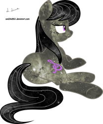 Size: 2500x3010 | Tagged: safe, artist:kooner-cz, artist:und34d951, edit, octavia melody, earth pony, pony, butt, female, frown, hooves, mare, on side, plot, simple background, solo, space, transparent background, treblebutt, underhoof, vector