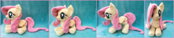 Size: 3375x742 | Tagged: safe, artist:lilmoon, fluttershy, pegasus, pony, female, irl, mare, photo, plushie, solo