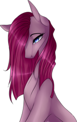 Size: 2478x3915 | Tagged: safe, artist:enderblackwings, pinkie pie, earth pony, pony, bust, pinkamena diane pie, portrait, simple background, solo, transparent background