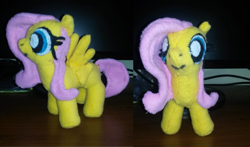 Size: 1465x861 | Tagged: safe, artist:jbond, fluttershy, pony, handmade, irl, photo, photography, plushie