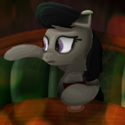 Size: 2000x2000 | Tagged: safe, artist:paracompact, octavia melody, earth pony, pony, alcohol, atg 2019, newbie artist training grounds, sitting, wine