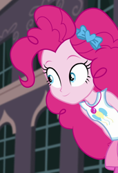 Size: 698x1020 | Tagged: safe, screencap, pinkie pie, better together, equestria girls, forgotten friendship, cropped, geode of sugar bombs, magical geodes