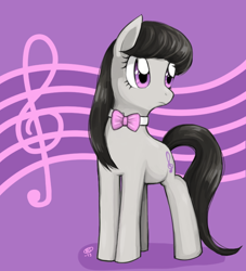 Size: 600x660 | Tagged: safe, artist:milk4ppl, octavia melody, earth pony, pony, bowtie, female, mare, solo, treble clef