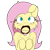 Size: 3000x3000 | Tagged: safe, artist:fajnyziomal, fluttershy, pegasus, pony, blushing, cheek fluff, collar, cute, flutterpet, misleading thumbnail, mouth hold, simple background, solo, transparent background