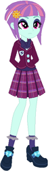 Size: 157x556 | Tagged: safe, artist:ra1nb0wk1tty, sunny flare, equestria girls, clothes, crystal prep academy uniform, school uniform, simple background, solo, white background