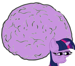 Size: 680x598 | Tagged: safe, twilight sparkle, 1000 hours in ms paint, big brain, ms paint, nightmare fuel, pepe the frog, sad, shitposting, simple background, solo, tfw to intelligent, too smart, white background