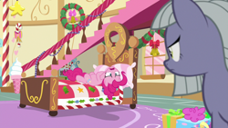 Size: 1280x720 | Tagged: safe, screencap, limestone pie, pinkie pie, earth pony, pony, best gift ever, duo, female, mare