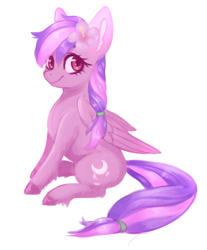 Size: 838x1014 | Tagged: safe, artist:hanic-draws, oc, oc only, oc:moonlight blossom, pegasus, pony, female, mare, simple background, solo, white background