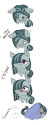 Size: 2002x5200 | Tagged: safe, artist:mrscurlystyles, derpibooru exclusive, marble pie, earth pony, pony, absurd resolution, blushing, comic, cute, daaaaaaaaaaaw, embarrassed, female, hiding, hnnng, i love you, looking at you, marblebetes, offscreen character, pov, shy, simple background, so cute it kills you, weapons-grade cute, white background