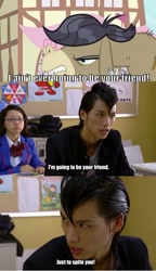 Size: 443x768 | Tagged: safe, edit, edited screencap, screencap, cranky doodle donkey, donkey, a friend in deed, beware of friendship, forced crossover meme, gentaro kisaragi, kamen rider, kamen rider fourze, photo