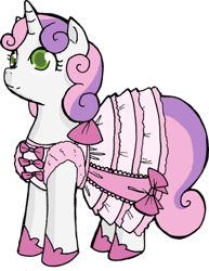 Size: 325x422 | Tagged: safe, artist:deathdog3000, sweetie belle, clothes, dress, simple background, solo, transparent background