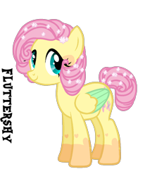 Size: 824x1000 | Tagged: safe, artist:starling-sentry-yt, fluttershy, pegasus, pony, alternate design, alternate hairstyle, female, mare, simple background, solo, transparent background