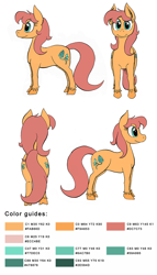 Size: 768x1346 | Tagged: safe, artist:darkhestur, oc, oc only, oc:honey ale, pony, colour guide, female, mare, multiple views, reference sheet, simple background, white background