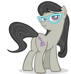 Size: 4500x4724 | Tagged: safe, artist:slb94, octavia melody, earth pony, pony, backwards cutie mark, butt, female, glasses, mare, plot, solo