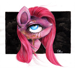 Size: 1024x931 | Tagged: safe, artist:lailyren, artist:moonlight-ki, pinkie pie, pony, pinkamena diane pie, solo