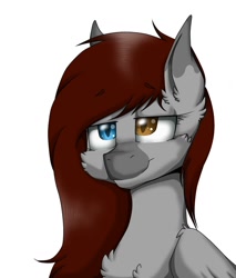 Size: 1024x1202 | Tagged: safe, artist:dollpone, oc, oc only, oc:clarissa, pegasus, pony, female, heterochromia, mare, simple background, solo, white background