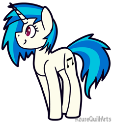 Size: 1447x1572 | Tagged: safe, artist:azure-quill, dj pon-3, vinyl scratch, pony, unicorn, simple background, solo, transparent background