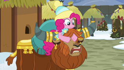 Size: 1280x720 | Tagged: safe, screencap, pinkie pie, prince rutherford, earth pony, pony, best gift ever, guess who