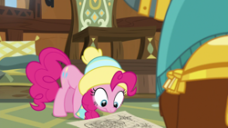 Size: 1280x720 | Tagged: safe, screencap, pinkie pie, prince rutherford, earth pony, pony, best gift ever, female, mare, pink coat, pink mane