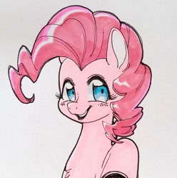 Size: 1822x1836 | Tagged: safe, artist:ogre, pinkie pie, earth pony, pony, female, mare, solo, traditional art