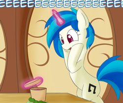 Size: 1280x1077 | Tagged: safe, artist:erthilo, dj pon-3, vinyl scratch, pony, ask, ask octavia, eeee, tumblr